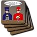 Search : Super Hero Parody with Batman and the Flash at the bar - Set Of 8 Ceramic Tile Coasters