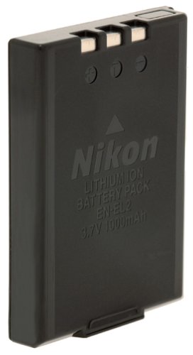 Nikon EN-EL2 Rechargeable Battery (for Nikon Coolpix 2500, 3500, SQ, Digital Cameras), #9904 (Retail Packaging)