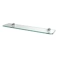 Glass Shelf Kit - Clear/ Silvertone (24x5")