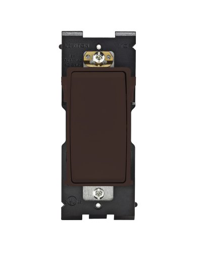 Leviton Renu Switch RE153-WB for 3-Way Applications, 15A-120/277VAC, in Walnut Bark