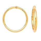 14K 3x35mm Hoop Non Pierced Earrings