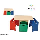 4pc Table W primary Benches by KidKraft