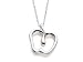 Small Apple Cut Out Designer Inspired Necklace Fashion Jewelry