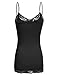 Simlu Lace Camis Cotton Camisole Cami Tank Top Lace Layering Tank Top for Women 301 - 2 Pk Black / Navy Small