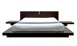 Fujian Modern Paltform Bed + 2 Night Stands King (Espresso)
