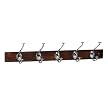 Wood Rack with 5 Double Hooks
