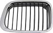 Chrome/Black GRILLE Left LH (Driver) for BMW 323i Sedan (1999-2001), 323i Wagon (2000-2001), 328i Sedan (1999-2001), 1999 2000 2001 99 00 01