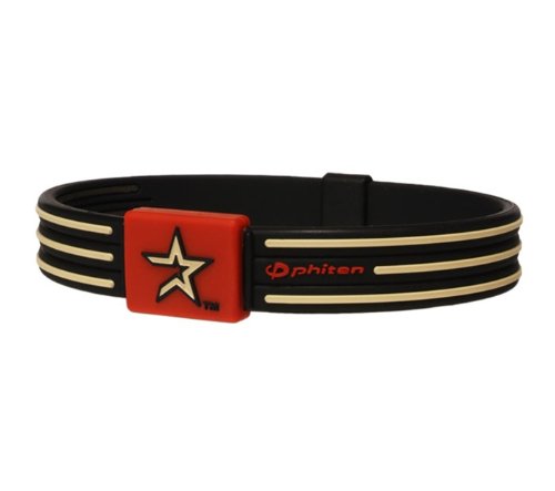Houston Astros Mlb Authentic Collection Titanium Bracelet S-Type By Phiten