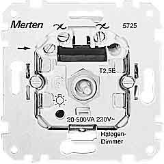 Merten 572599 NV-Halogen-Dimmer-Einsatz f&uuml;r induktive Last, 20-500 VA