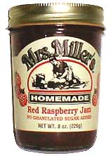 Red Raspberry Jam No Added Sugar: 3 jars Mrs Miller Homemade by Mrs Millers Homemade