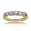 1CT Diamond Wedding Band Ring in Solid 14K Yellow & White Gold