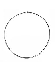 14K White Gold Omega Dome 3.2mm Necklace 16 Inch