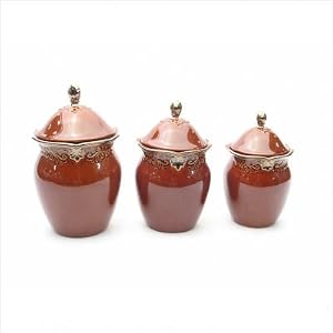 Regency Brown Set of 3 Canisters