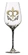 Wine Glass, Fleur De Lis Wine Glass, Fleur De Lis