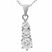 Sterling Silver Past Present Future CZ Necklace