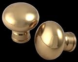 Colonial Door Knobs - Bright Solid Brass