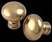 Colonial Door Knobs - Bright Solid Brass