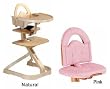 Svan High Chair from Scandinavian Child with Infant Kit and Cushion, Pink Cushion with Natural Wood