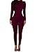 Pink Queen Women Fall Winter Long Sleeve Sport Tights Bodysuit Unitard Jumpsuit