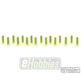 3324 Aluminum Flat Head Screws (16) from Screws Du Bro