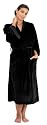 Canyon Rose Cloud 9 Plush Microfiber Women's Long Spa Robe, Medium/Large, Black Sea