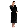 Canyon Rose Cloud 9 Plush Microfiber Women's Long Spa Robe, Medium/Large, Black Sea