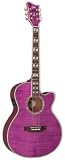 ESP LTD AC-20E Acoustic Electric Guitar See Thru Magenta