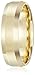 Amazon Collection Men's 10k Gold Comfort-Fit Plain Wedding Band with Satin Center and Beveled Edges (6 mm)
