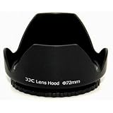 JJC 72mm Plastic Screw-in Lens Hood for selected Canon, Fuji, Nikon, Pentax lenses