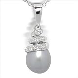 14K white gold Fresh Bella Freshwater cultured pearl pendant