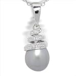 14K white gold Fresh Bella Freshwater cultured pearl pendant
