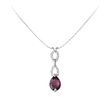 Studio 925 Julia Dark Amethyst Pear Drop CZ Sterling Silver Pendant