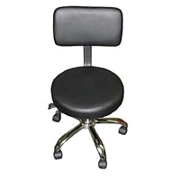Clearance Medical Office Dental Doctors Stool Chair in Black, with Back
