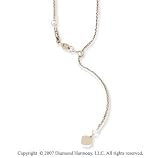 14k White Gold 30 Inch Adjustable Wheat Chain Pendant