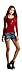Aeropostale Women's Medium Wash Rip-And-Repair Denim Midi Shorts