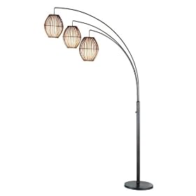 Adesso Lighting 4026-26 3 Light Maui Arc Floor Lamp, Antique