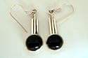 Antiqued Black Onyx Earrings