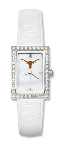 Texas Longhorns Ladies Allure Watch White Leather Strap