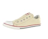 Converse Men's All Star Chuck Taylor Slim Slip On Casual Shoe Beige, Red