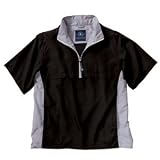 Men's Ace Short Sleeve Windshirt For the Golf Enthusiast (Black/White Sand)