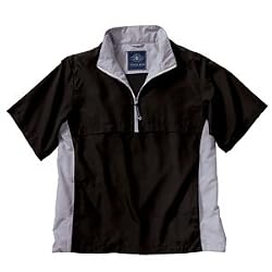 Men's Ace Short Sleeve Windshirt For the Golf Enthusiast (Black/White Sand)