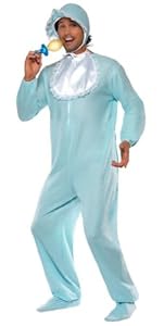 Smiffy'S Adult Baby Romper Suit (Blue, Adult, One Size)