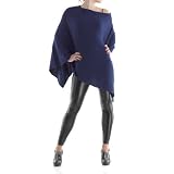 100%  Cashmere Poncho - French Navy by Catherine Robinson