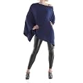 100%  Cashmere Poncho - French Navy by Catherine Robinson