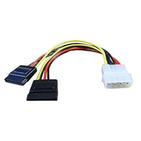 MHP Le Pouvoir de SATA le C�ble d'Adaptateur de Splitter - 4 �pingle Molex 5.25" � 2 x SATA le Convertisseur)