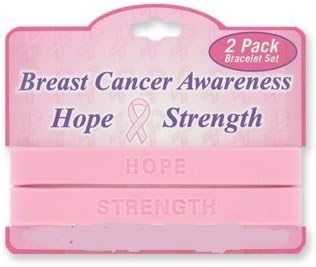 Breast Cancer Awareness 2 Band Bracelet Set