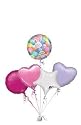 Small Peek a Boo Bunny Bunch of 5 Easter Balloon Gift