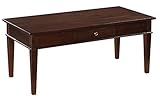 Simpli Home Carlton Coffee Table, Dark Tobacco Brown