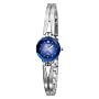 Armitron Women's 75-2967BLU NOW Silver-Tone Diamond Accent Bangle Bracelet Watch