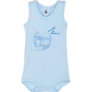 Body Petit Bateau Garçon – Lot De 2 – Coton Bio – Encolure Américaine – Rayures Manches Courtes